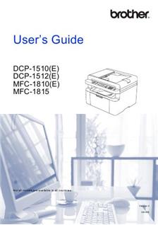 Brother DCP 1510 manual. Camera Instructions.